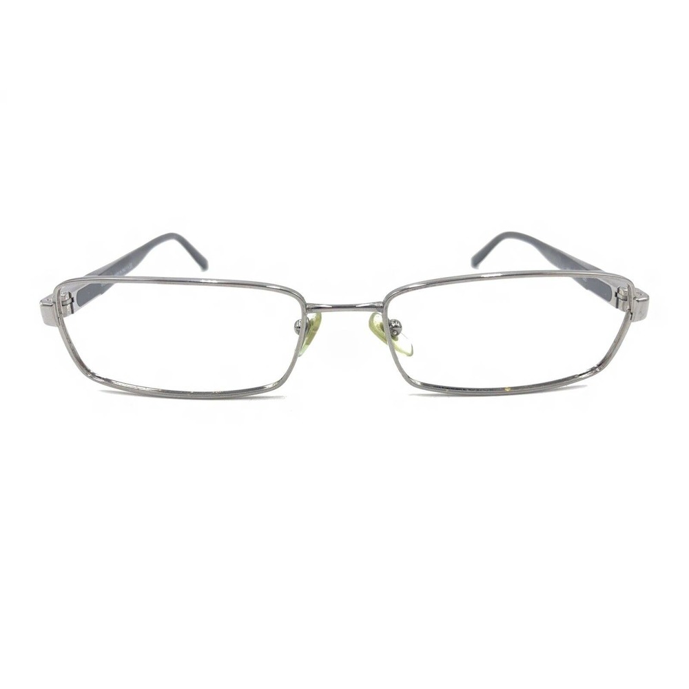 Versace Silver Black Metal Rectangle Eyeglasses F… - image 6